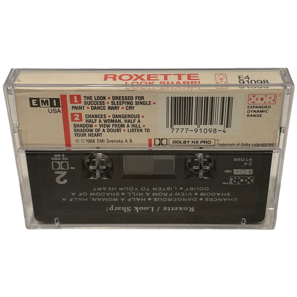 •ROXETTE - LOOK SHARP!• ~1988 OG CANADIAN PRESSING~ (CASSETTE TAPE) (BLACK SHELL)