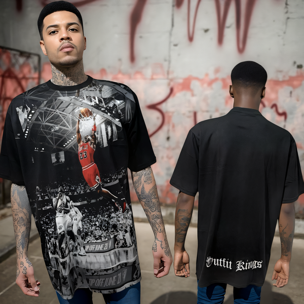 •JORDAN DUNK - “90’s• Luxury big print tees (Cotton Blends) (UP TO 5XL)