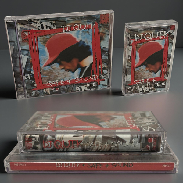 •DJ QUIK ~ SAFE + SOUND• ~1995 OG PRESSINGS~ (CD & CASSETTE TAPE)