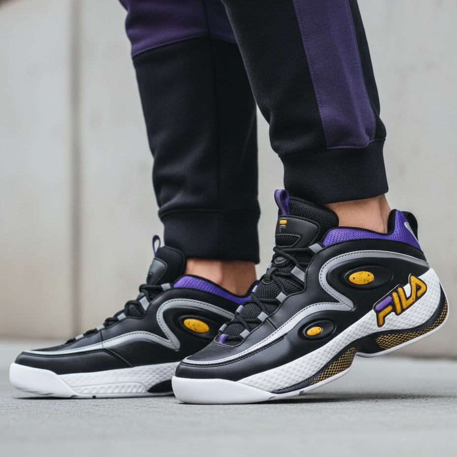 *FILA* ~G-Hill 90’s Throwback B-Ball Sneaks~ (Lakers Colors)