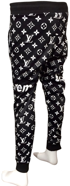 ^L0U!$^ (BLACK-WHITE) ~ALL OVER PRINT~ JOGGER SWEATPANTS