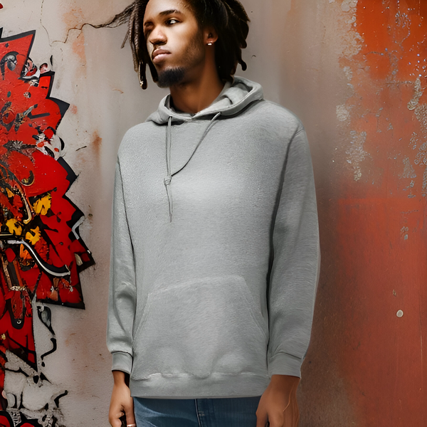 ^COTTON BEST^ (GREY) PULLOVER HOODIES ~HIGH GRADE COTTON BLENDS~