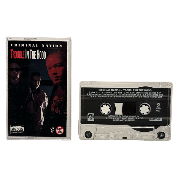 •CRIMINAL NATION - TROUBLE IN THE HOOD• ~1992 OG PRESSING~ (CASSETTE TAPE)