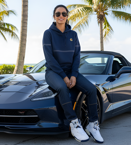 *CROOKS & CASTLES* (BLUE) WOMEN’S PULLOVER HOODIE