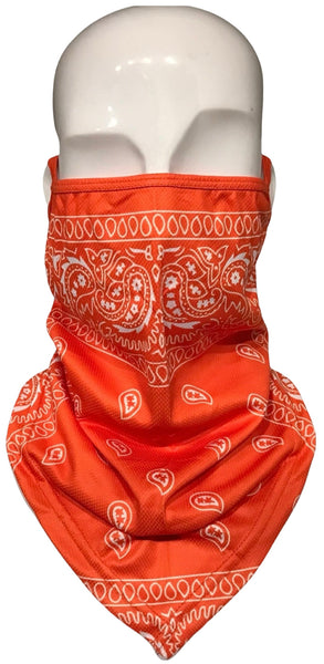 *WINTER HEADWEAR / FACE COVERINGS* ~ORANGE BANDANA~