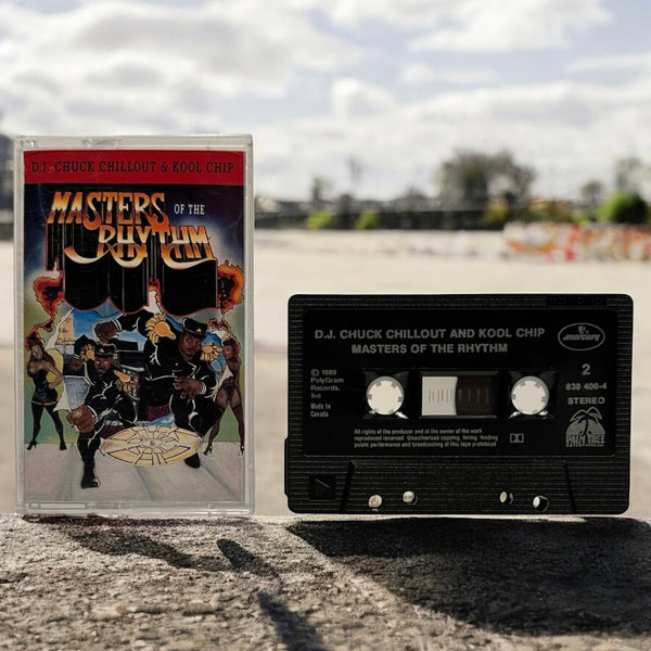 •D.J. CHUCK CHILLOUT & KOOL CHIP - MASTERS OF THE RHYTHM• ~1989 OG CANADIAN PRESSING~ (VERY RARE BLACK SHELL CASSETTE TAPE)