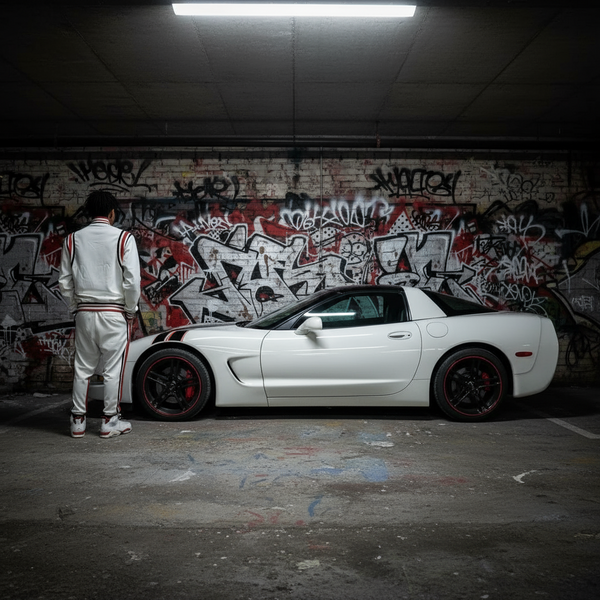 •UCXX• (WHITE-MULTI) ZIP UP TRACKSUITS (ACTIVEWEAR)