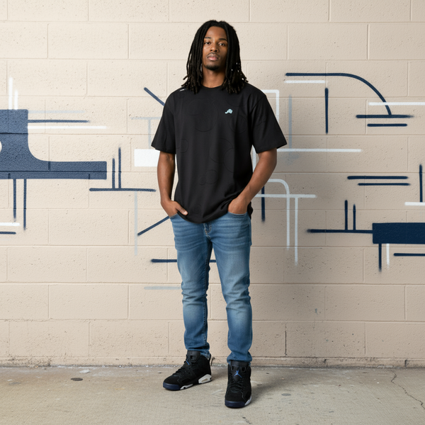 *AKADEMIKS* (DARK NAVY) ~SWAT BETTER~ FANCY TEE