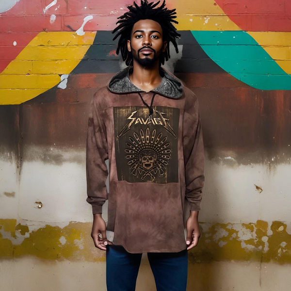 ^CAMP CLOTHING CO.^ *SAVAGE* 3D PRINT ACID WASH PULLOVER HOODIES
