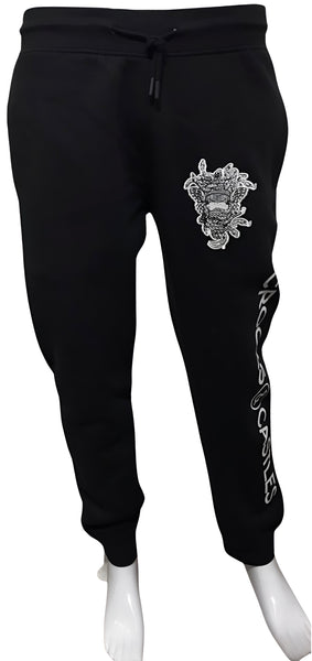 ^CROOKS & CASTLES^ (BLACK) ~LUX AIR MEDUSA~ JOGGER SWEATPANTS FOR MEN