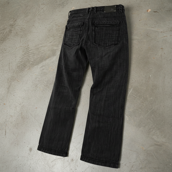 *Reward Denim Jeans* (HEAVY) (Waist 30” X 32” Leg) (Missing Button) (BLACK)