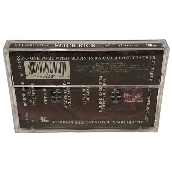 •SLICK RICK - BEHIND BARS• ~1994 OG PRESSING~ (CASSETTE TAPE)