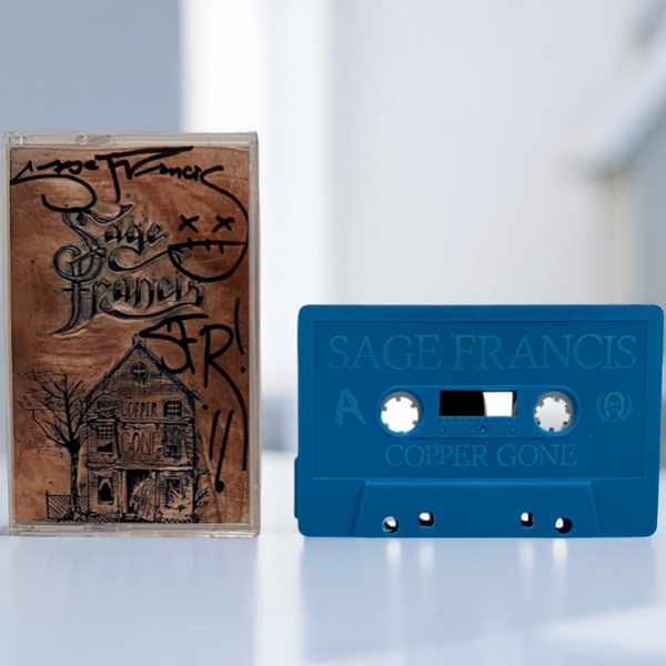 •SAGE FRANCIS - COPPER GONE• ~2014 LIMITED EDITION PRESSING~ (BLUE CASSETTE TAPE) (SIGNED BY SF)