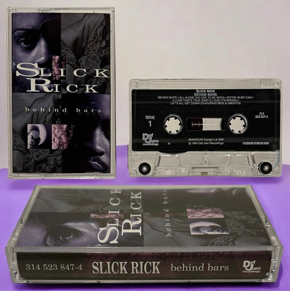 •SLICK RICK - BEHIND BARS• ~1994 OG PRESSING~ (CASSETTE TAPE)