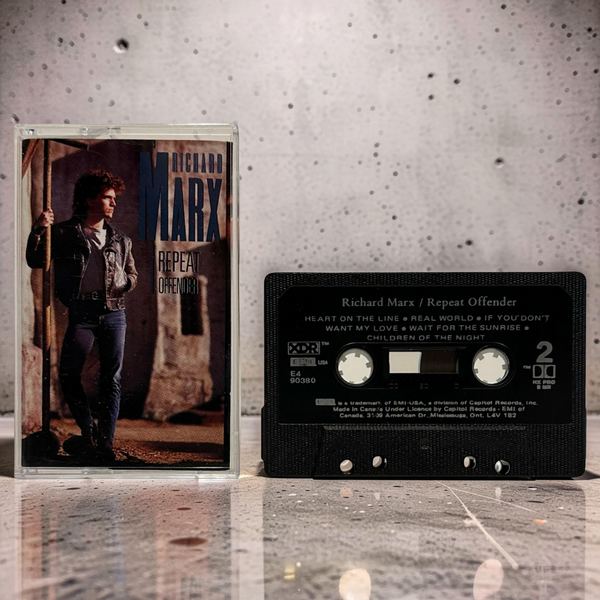 •RICHARD MARX ~ REPEAT OFFENDER• ~1989 OG CANADIAN PRESSING~ (CASSETTE TAPE)