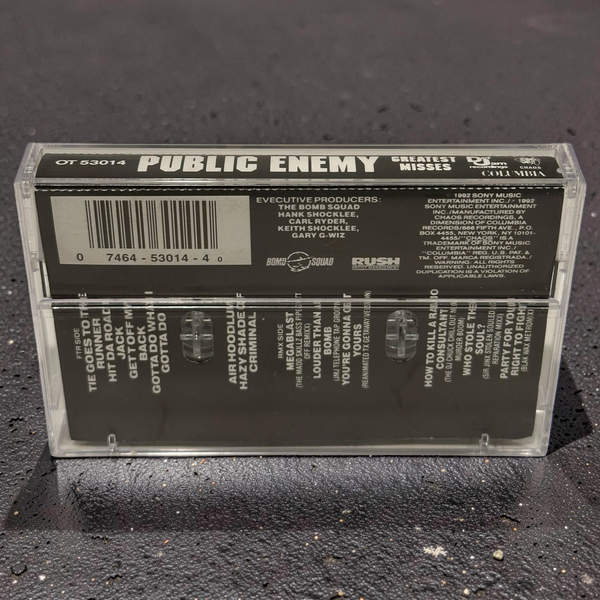 •PUBLIC ENEMY ~ GREATEST MISSES• ~1992 OG PRESSING~ (CASSETTE TAPE)