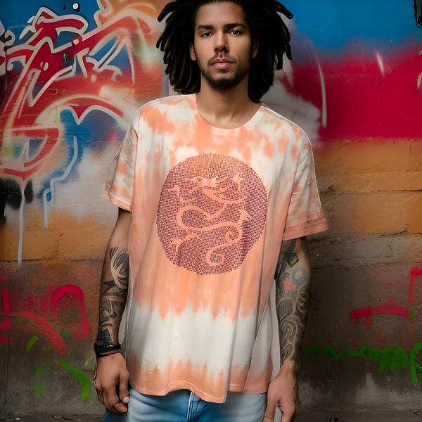 ^IMPERIOUS^ ~RED DRAGON~ (FANCY) TIE DYE SHORT SLEEVE T-SHIRTS