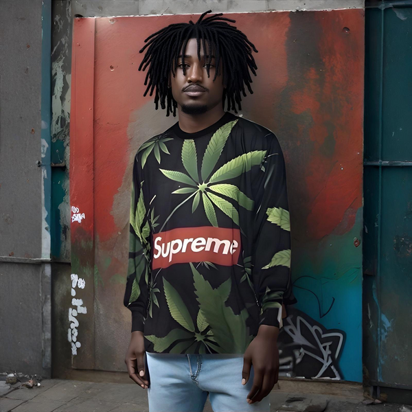 ^$UPR3M3^ ~WEED LEAF~ LONG SLEEVE TEES