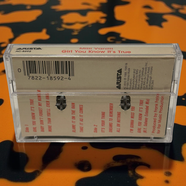 •MILLI VANILLI - GIRL YOU KNOW IT’S TRUE• ~1989 OG PRESSING~ (CASSETTE TAPE) (CANADIAN BLACK SHELL)
