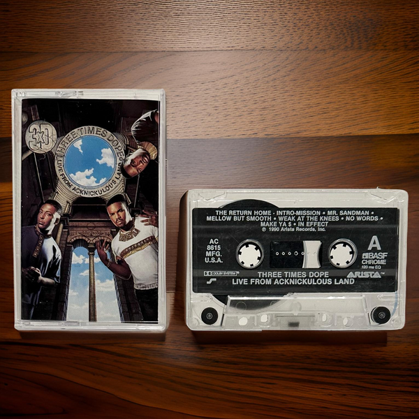 •THREE TIMES DOPE - LIVE FROM ACKNICKULOUS LAND• ~ 1990 OG PRESSING~ (CASSETTE TAPE)