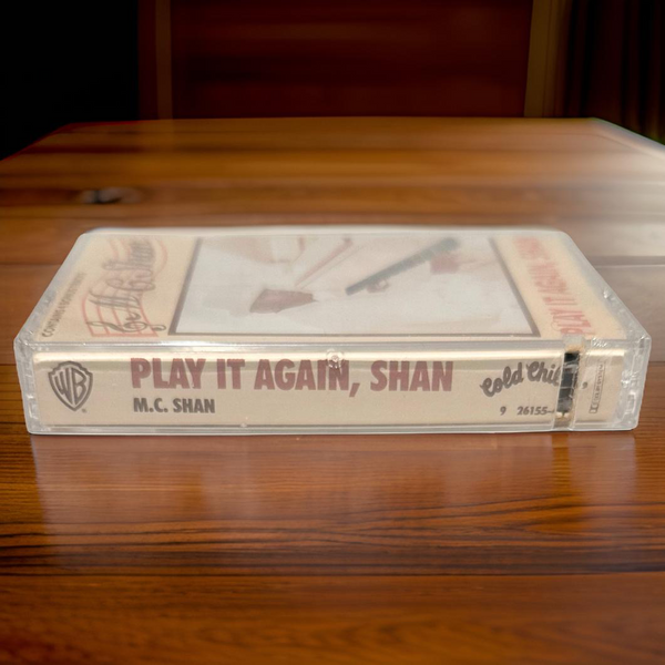 •M.C. SHAN - PLAY IT AGAIN, SHAN• ~1990 OG PRESSING~ (SEALED) (CASSETTE TAPE) (PROMO CUT)