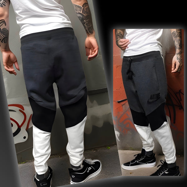 ^NATIVE FEATHER SWOOSH^ LUXURY JOGGER SWEATPANTS (CUT & SEW) (EMBROIDERED LOGOS)