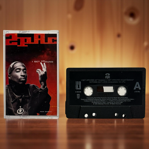 •2 PAC - I GET AROUND• ~1993 OG PRESSING~ (MAXI-SINGLE) (CASSETTE TAPE)