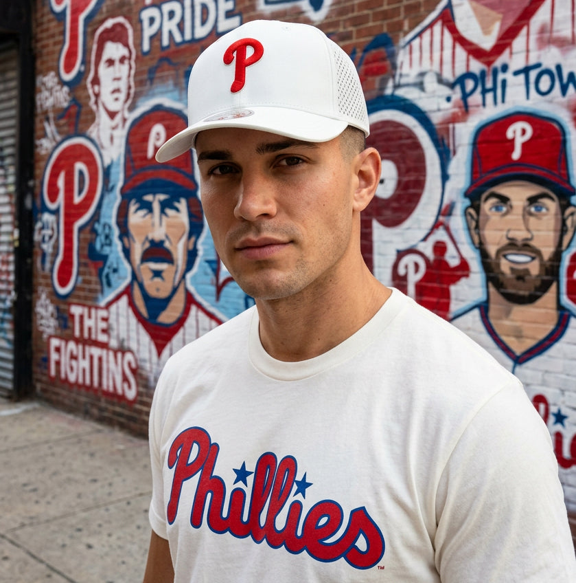 *PHILADELPHIA PHILLIES* Snapback Hat by Michell and Ness (Pro Crown Fit)