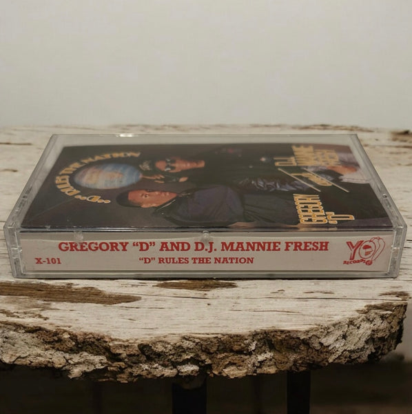 •GREGORY “D” AND D.J. MANNIE FRESH - “D” RULES THE NATION• ~1989 OG PRESSING~ (HTF CASSETTE TAPE)