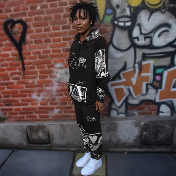 •QUEEN•OF•HEARTS• LUXURY JOGGER SWEATSUITS (CUT & SEW)(EMBROIDERED LOGO)