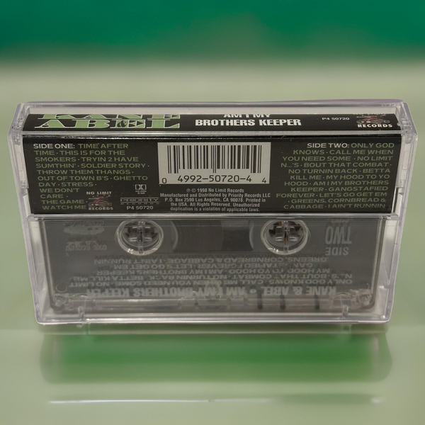 •KANE & ABEL ~ AM I MY BROTHERS KEEPER• ~1998 OG PRESSING~ (NO LIMIT) (CASSETTE TAPE)