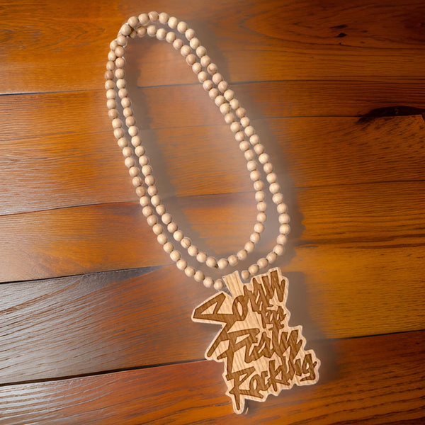 *<WOOD BEADED NECKLACE SET>* *PARTY ROCK*