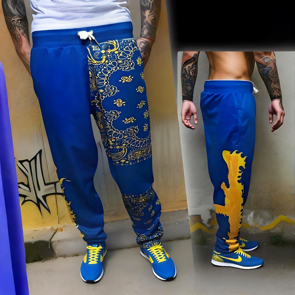 ^DEFEND UKRAINE^ POLYESTER JOGGER SWEATPANTS (FLEECE LINED)