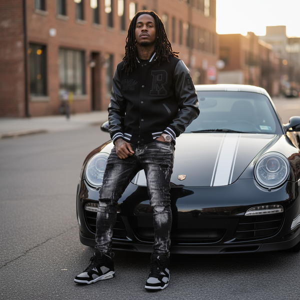 *ROCAWEAR* (BLACK) ~CLASSIC~ WINTER BOMBER COAT FOR MEN