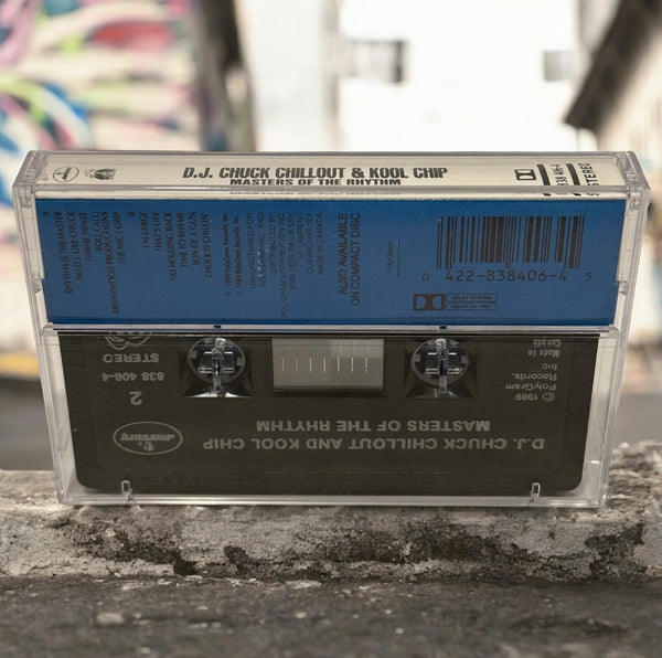 •D.J. CHUCK CHILLOUT & KOOL CHIP - MASTERS OF THE RHYTHM• ~1989 OG CANADIAN PRESSING~ (VERY RARE BLACK SHELL CASSETTE TAPE)