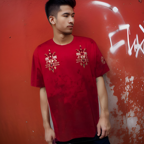 ^8IGHTH DSTRKT^ (RED) ~EMBROIDERED LOGOS~ SHORT SLEEVE T-SHIRTS