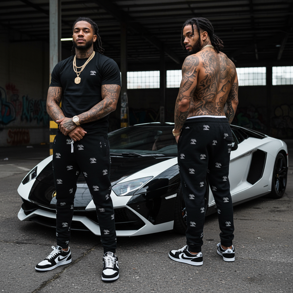 *CROOKS & CASTLES* (BLACK) ~SILHOUETTE~ JOGGER SWEATPANTS