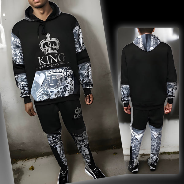 ^KING OF HEARTS^ LUXURY JOGGER SWEATSUITS (CUT & SEW) (EMBROIDERED LOGOS)