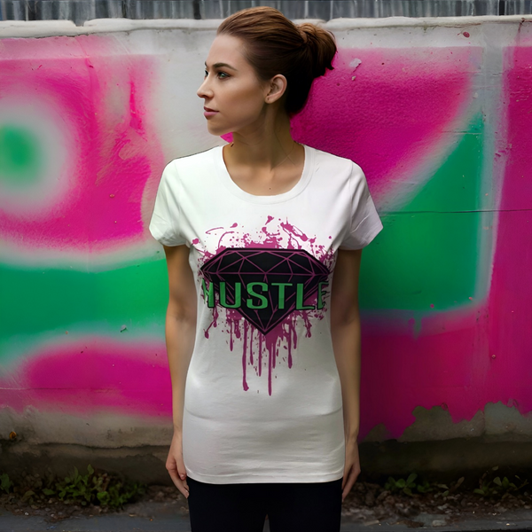 ^HUSTLE / DIAMOND^ WOMEN'S SHORT SLEEVE T-SHIRTS