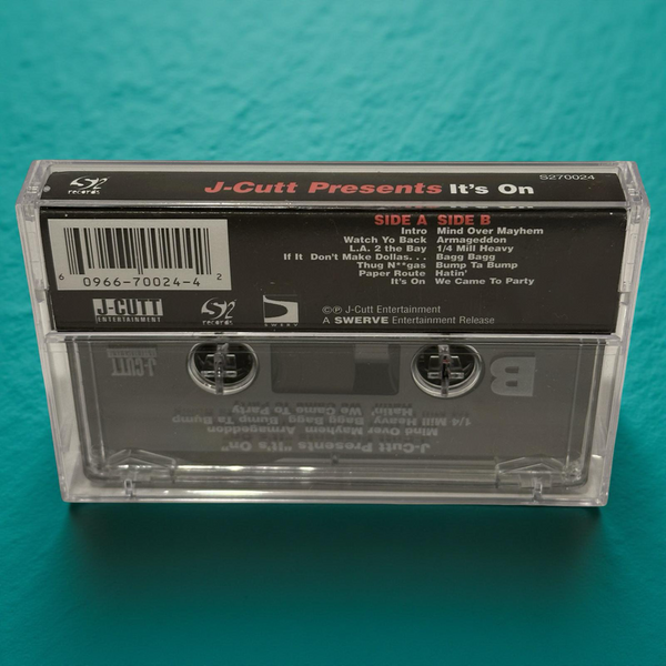 •J-CUTT PRESENTS - “IT’S ON”• ~1999 OG PRESSING~ (CASSETTE TAPE)