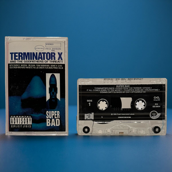 •TERMINATOR X AND THE GODFATHERS OF THREATT ~ SUPER BAD• ~1994 OG PRESSING~ (CASSETTE TAPE) (2)