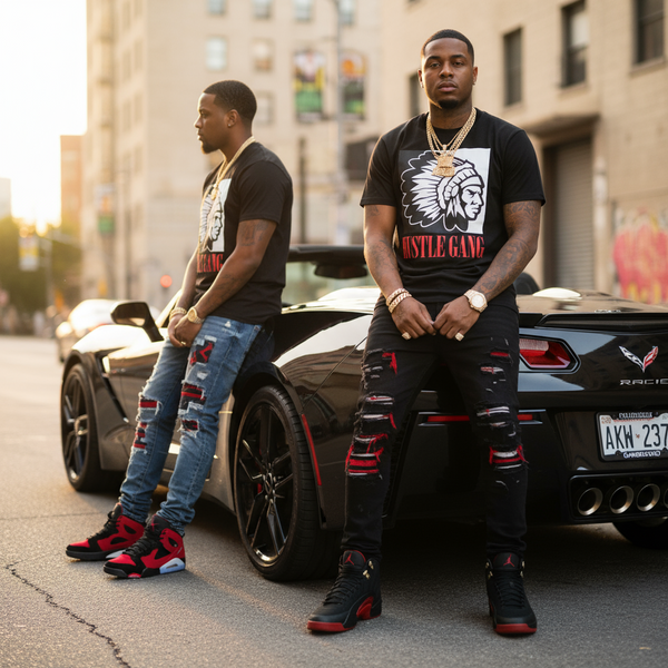 *HUSTLE GANG* (BLACK) ~SCARFACE THEME~ •SHORT SLEEVE T-SHIRTS•