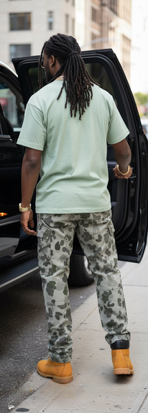 *CROOKS & CASTLES* (CAMOUFLAGE) CARGO PANTS FOR MEN