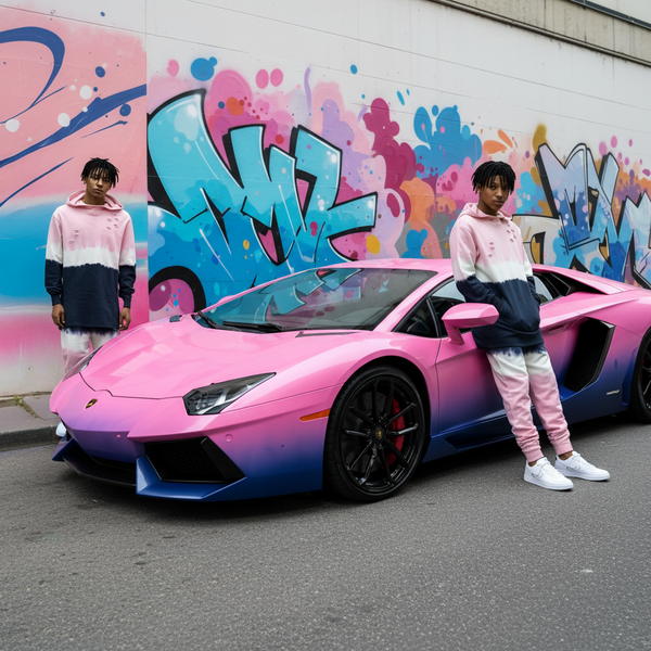 ^BLACK KEYS^ ~ICE CREAM~ THREE TONE HOODED SWEATSUITS