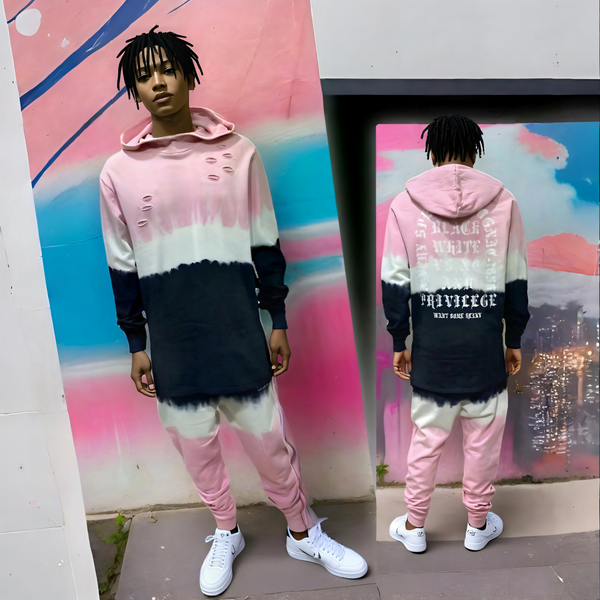 ^BLACK KEYS^ ~ICE CREAM~ THREE TONE HOODED SWEATSUITS