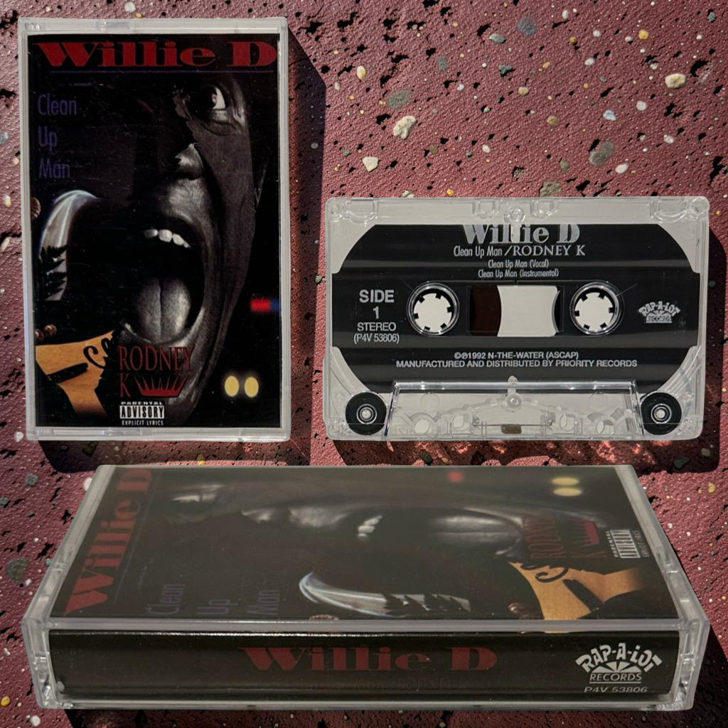 •WILLIE DEE ~ CLEAN UP MAN / RODNEY K• ~1992 OG MAXI-SINGLE~ (CASSETTE TAPE)