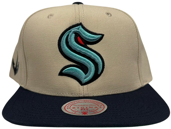 *Seattle Kraken* snapback hats by Mitchell & Ness