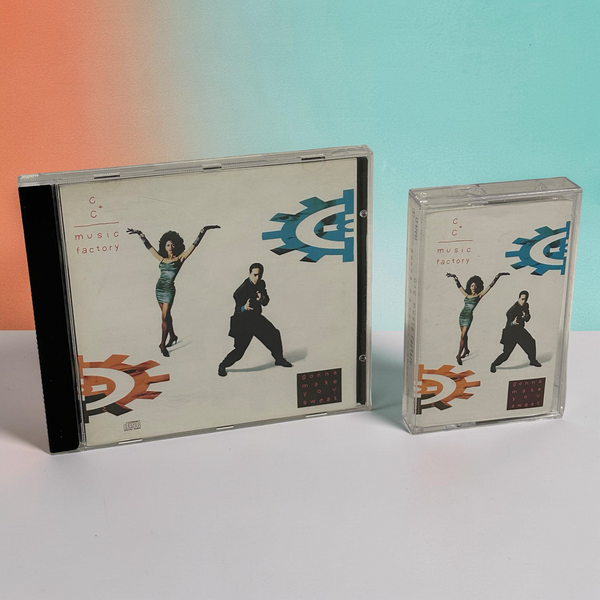 •C&C MUSIC FACTORY ~ GUNNA MAKE YOU SWEAT• ~1990 OG PRESSINGS~ (CD & CASSETTE TAPE)