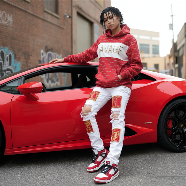 *INFAMOUS BLACK SHEEP* ~SAVAGE~ *3D PRINT* PULLOVER HOODIES FOR WOMEN