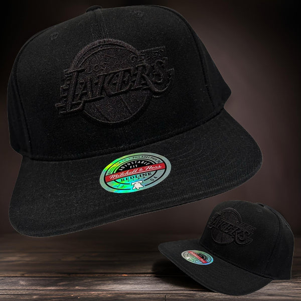 *Los Angeles Lakers* ~NBA Blacklight~ flex fit snapback hat by Mitchell & Ness